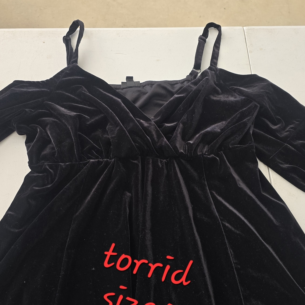 Torrid Black Velvet Dress